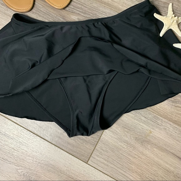Shores Shapes black bathing suit skirt bottoms only size 12 modest - Picture 3 of 16